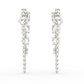 Solitaire long linear earrings