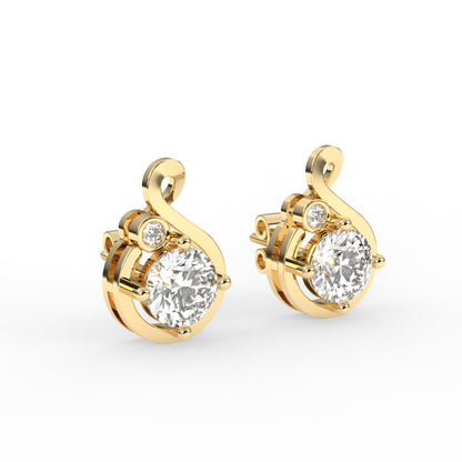 Infinite diamond stud earrings