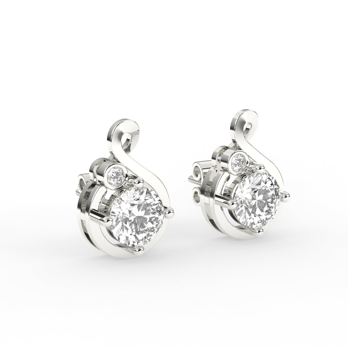 Infinite diamond stud earrings