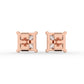 Princess cut solitaire diamond earrings