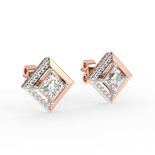 Diamond Half Halo Earrings