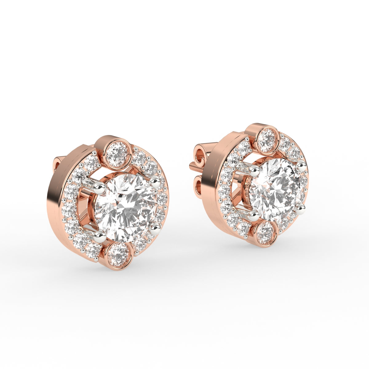 Timeless Round Halo Earrings