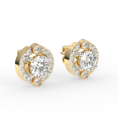 Timeless Round Halo Earrings