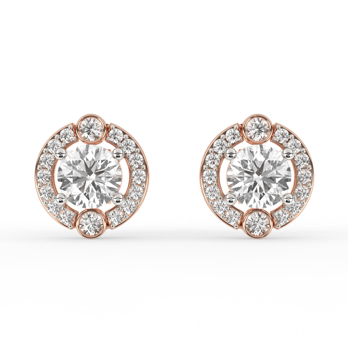 Timeless Round Halo Earrings