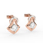 Geometric Lab Grown Diamond Earrings Gift For Her