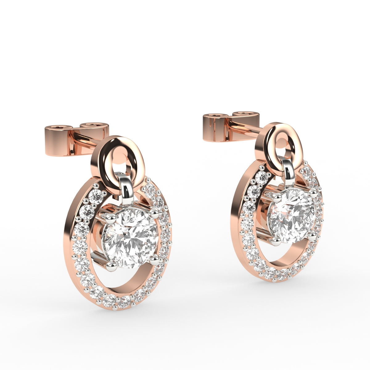 Diamond Earrings for Women in 18K Gold VVS Clarity E-F Color -Indian Diamond  Jewelry -Buy Online