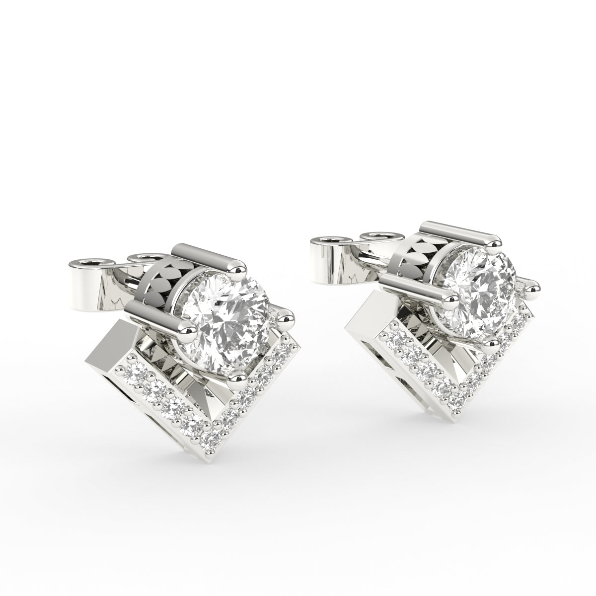 Dazzling Lab Grown Diamond Stud Earrings