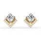 solitaire quad earrings