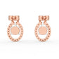 Unique Oval Shaped Halo Diamond Studs Earrings