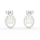 Unique Oval Shaped Halo Diamond Studs Earrings