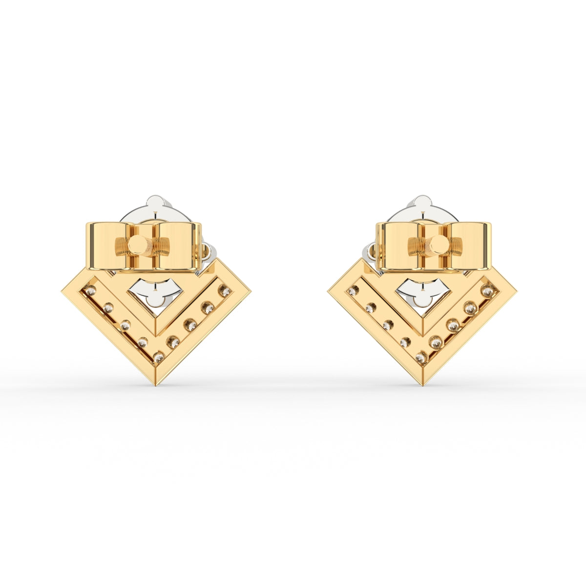 solitaire quad earrings