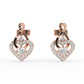 Fashionable Infinty Heart Halo Earrings