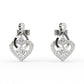 Fashionable Infinty Heart Halo Earrings