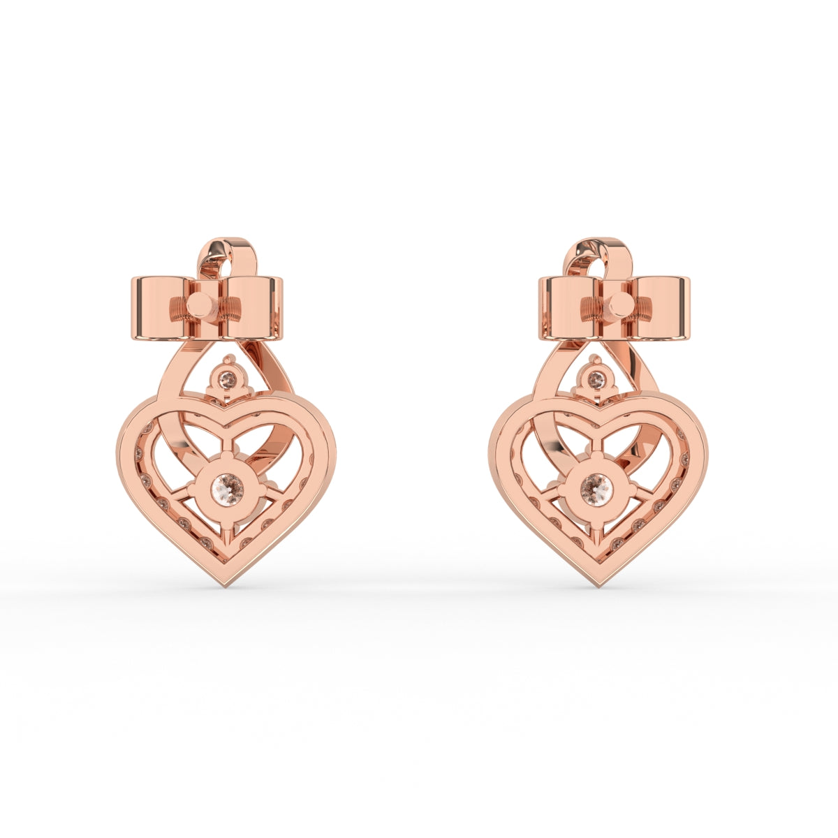 Fashionable Infinty Heart Halo Earrings