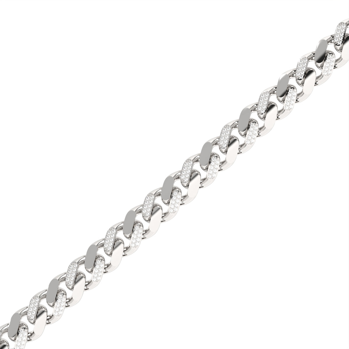 Micro Pave Diamond Plate Miami Cuban Links Iced Out Bracelet 7 Inches  68136: buy online in NYC. Best price at TRAXNYC.