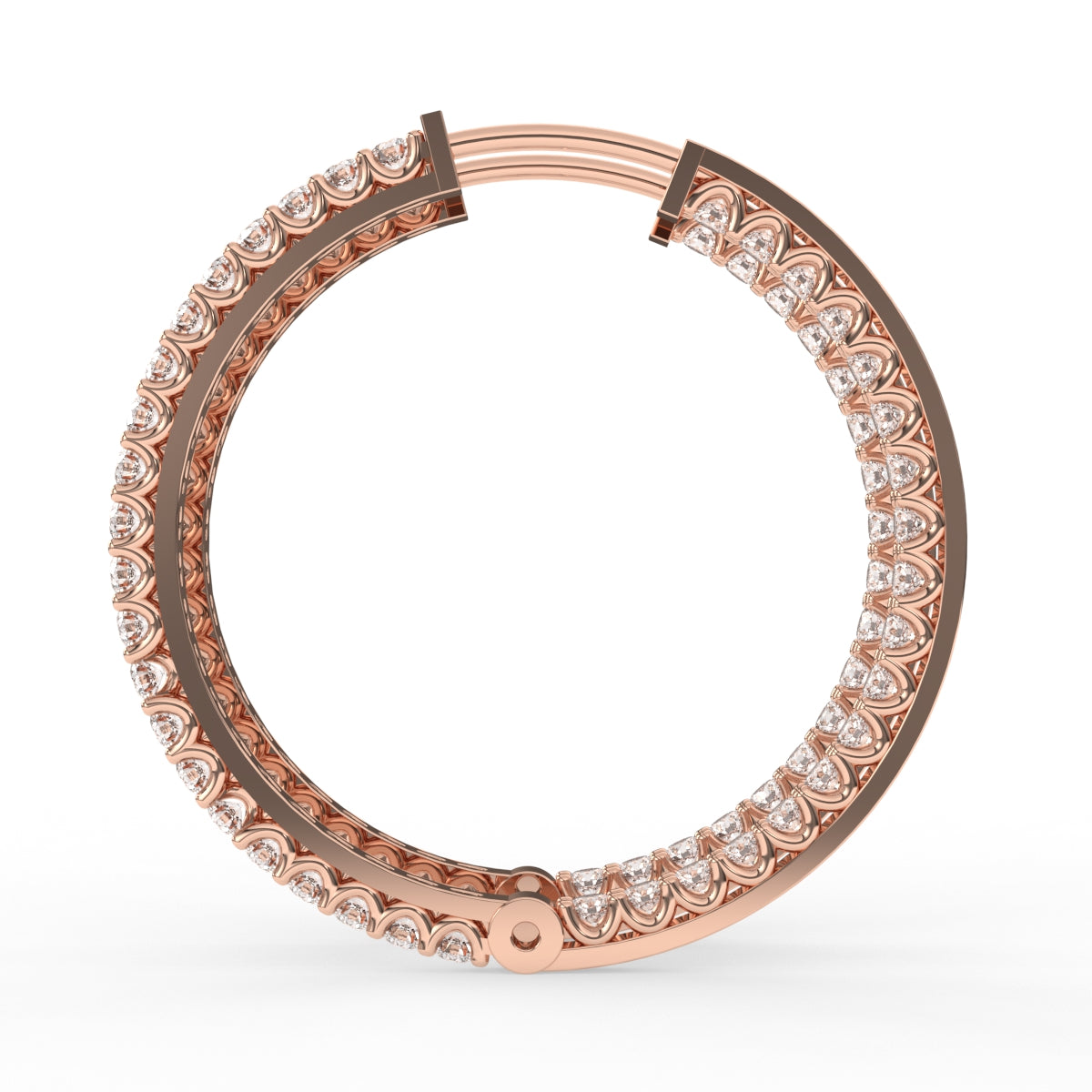 Gleaming Sparkle Diamond Hoop Earrings