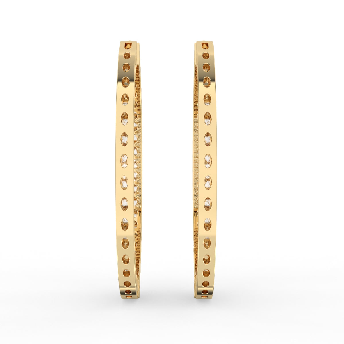 Gleaming Sparkle Diamond Hoop Earrings