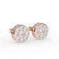 Fancy Timeless Gold and Diamond Stud Earrings