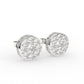 Fancy Timeless Gold and Diamond Stud Earrings