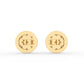 Fancy Timeless Gold and Diamond Stud Earrings