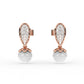 Designer Diamond and Pearl Drop Earrings