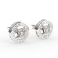 Trendy Round Diamond Halo Studs