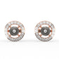 Trendy Round Diamond Halo Studs