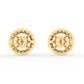 Trendy Round Diamond Halo Studs