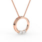 circle diamond pendant chain L-LCP-0218