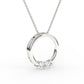 circle diamond pendant chain L-LCP-0218