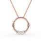 circle diamond pendant chain L-LCP-0218