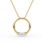 circle diamond pendant chain L-LCP-0218