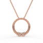 circle diamond pendant chain L-LCP-0218