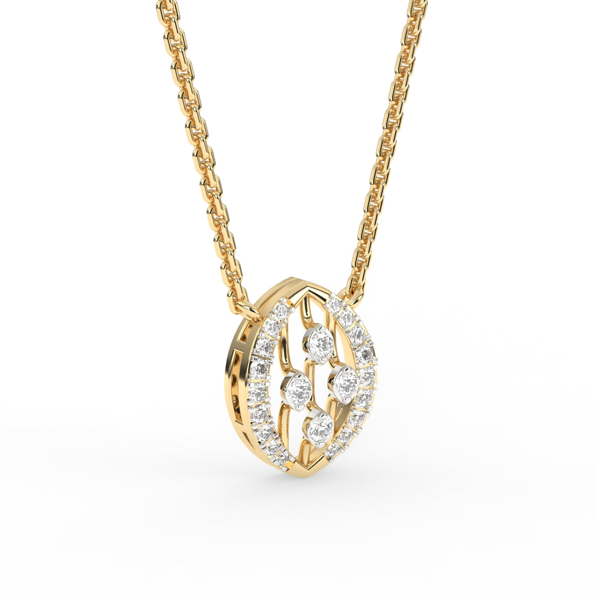 Delicate diamond pendant chain
