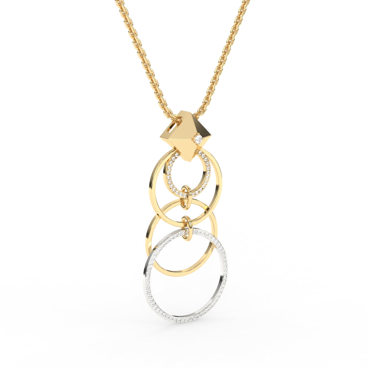 Circlet diamond pendant
