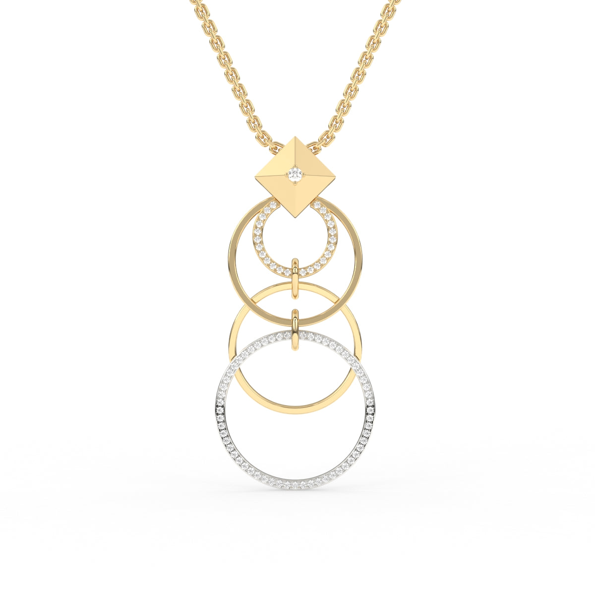 Circlet diamond pendant