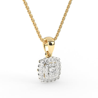 Cluster diamond pendant