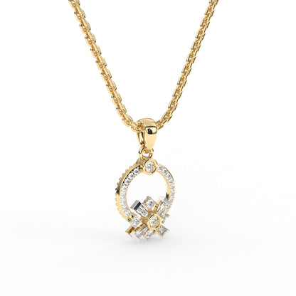 Trapered baguette Diamond Pendant