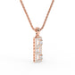 Three square diamond pendant