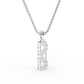 Three square diamond pendant