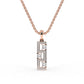 Three square diamond pendant