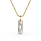 Three square diamond pendant