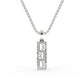 Three square diamond pendant