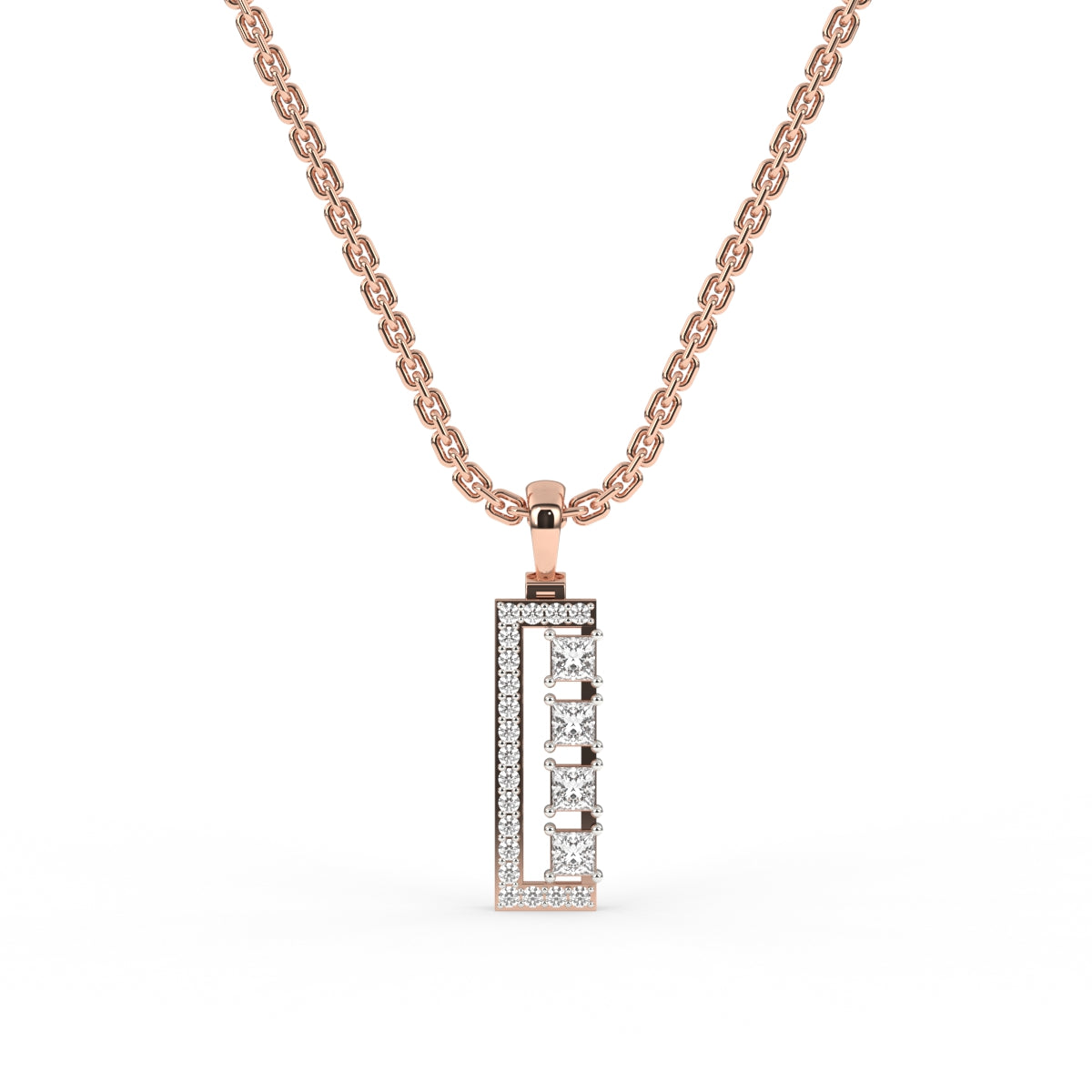 Timeless Cluster Lab Grown Diamond Pendant For Girl