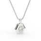 Classic Hexagon Shped Halo Pendant For Her