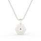 Classic Hexagon Shped Halo Pendant For Her