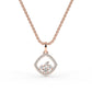 Quad Shaped Diamond Pendant