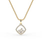 Quad Shaped Diamond Pendant