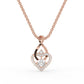 Forever Love Heart Shape Round Diamond Pendant