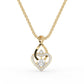 Forever Love Heart Shape Round Diamond Pendant